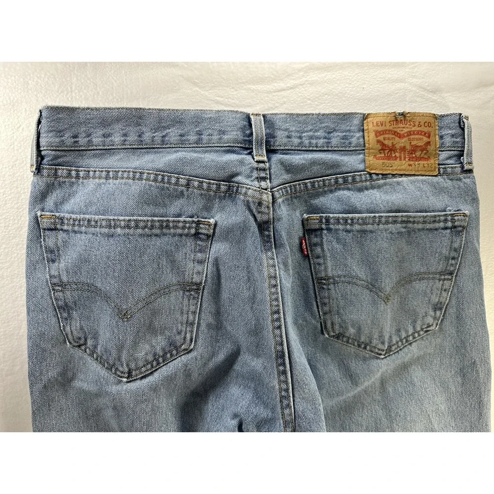 Vintage Levi's 505 33x32‎ Mens Jeans Straight Fit Y2K Light Wash Denim